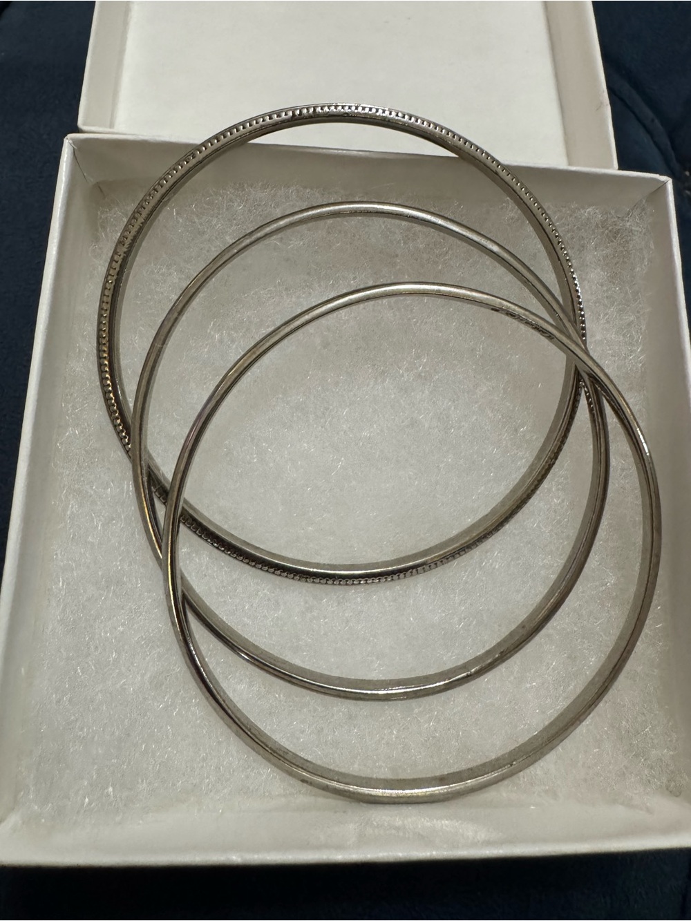 Cookie Lee Silver Tone Bangle Set
